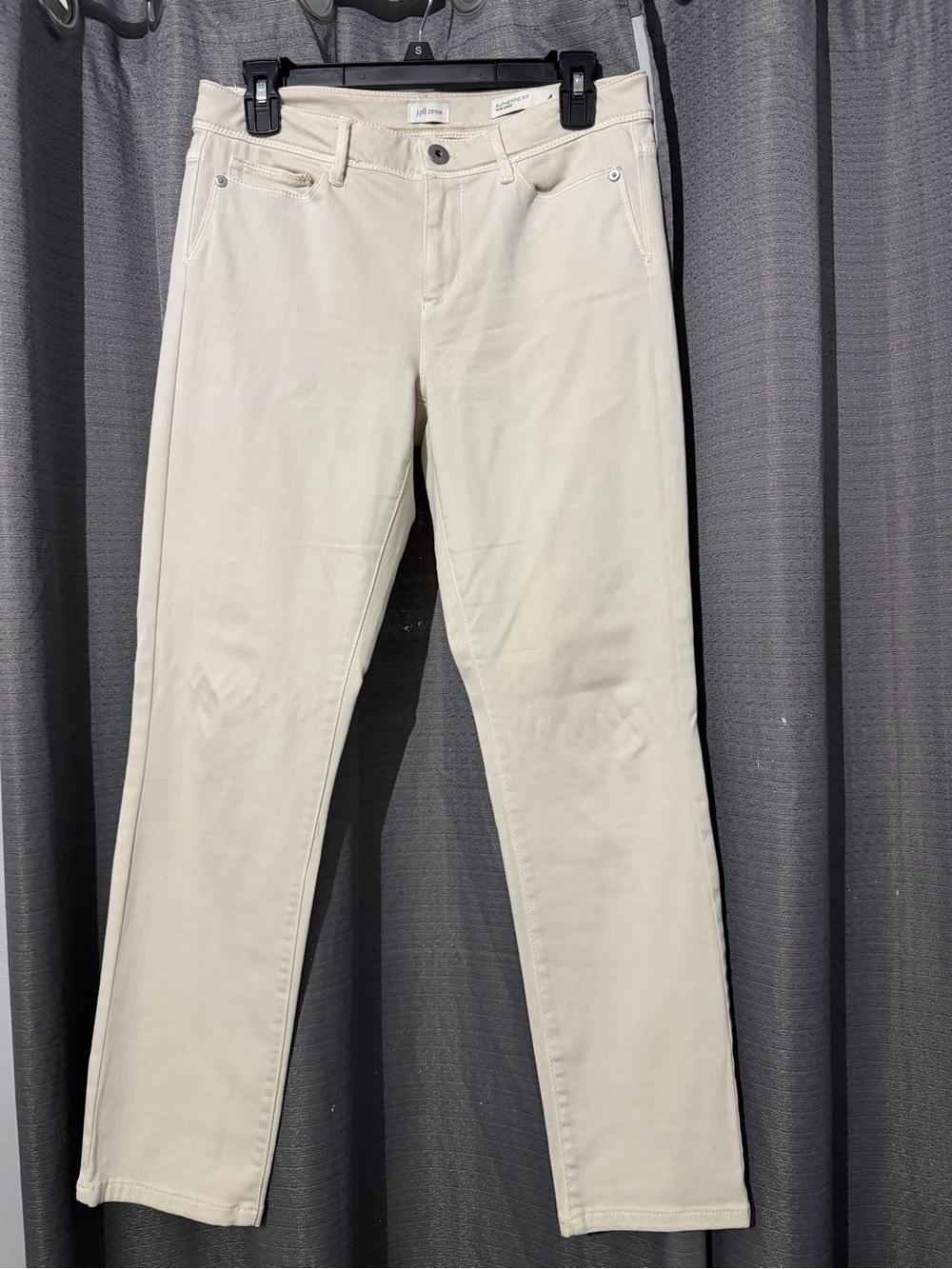 J. Jill Cream Straight Leg Jeans